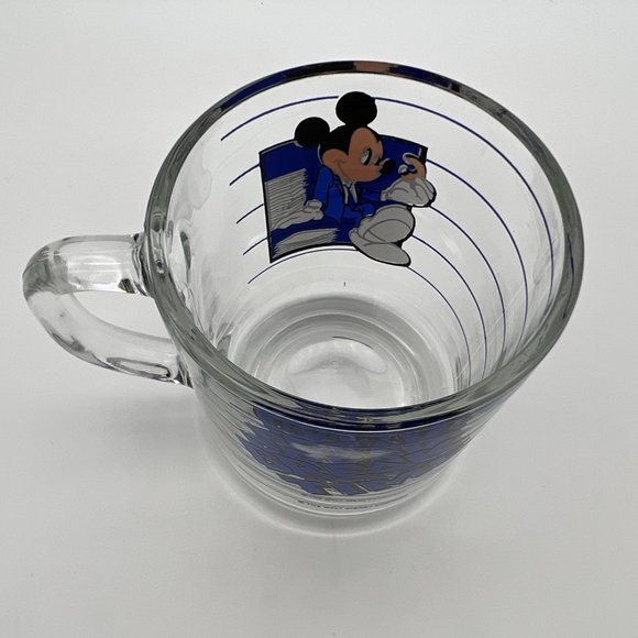 Mickey Mouse Break Time Glass Coffee Mug - Anchor Hocking USA 3.25"  Walt Disney - Picture 6 of 8